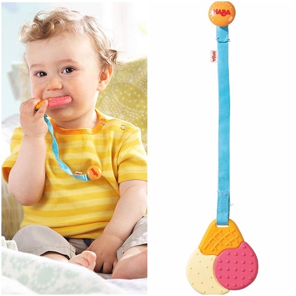 HABA Ice Cream Clutching Toy Teether Clip - Picture 1 of 4
